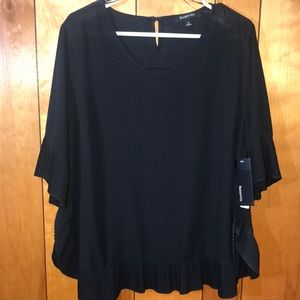 Black Ruffled dress tee